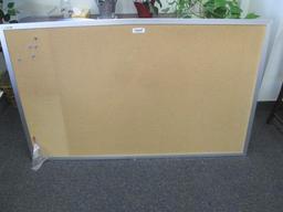 BULLETIN BOARD, (2) PLASTIC DISPLAY HOLDERS