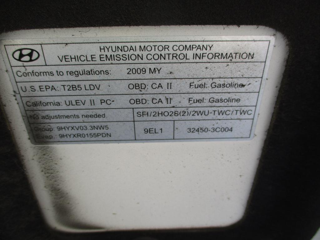 YEAR 2009 MAKE HYUNDAI MODEL SONOTA VIN SNPET46F09H454734 ODOMETER 109876 ODOMETER STATEMENT EX