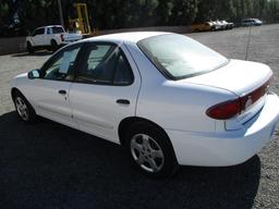 YEAR 2004 MAKE CHEV MODEL CAVALIER VIN 3G1JC52694S167197 DESCRIPTION DUAL FUEL CNG SYSTEM DOES NOT