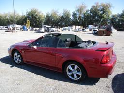 YEAR 2003 MAKE FORD MODEL MUSTANG GT VIN 1FAFP45X03F424207 DESCRIPTION CONVERTIBLE ODOMETER 36836