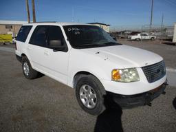 YEAR 2003 MAKE FORD MODEL EXPEDITION VIN 1FMPU16L93LC08063 DESCRIPTION 3RD SEAT 4X4 BODY DAMAGE NO