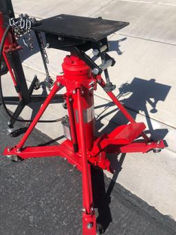 1-Ton Telescoping Transmission Jack and Foot Press