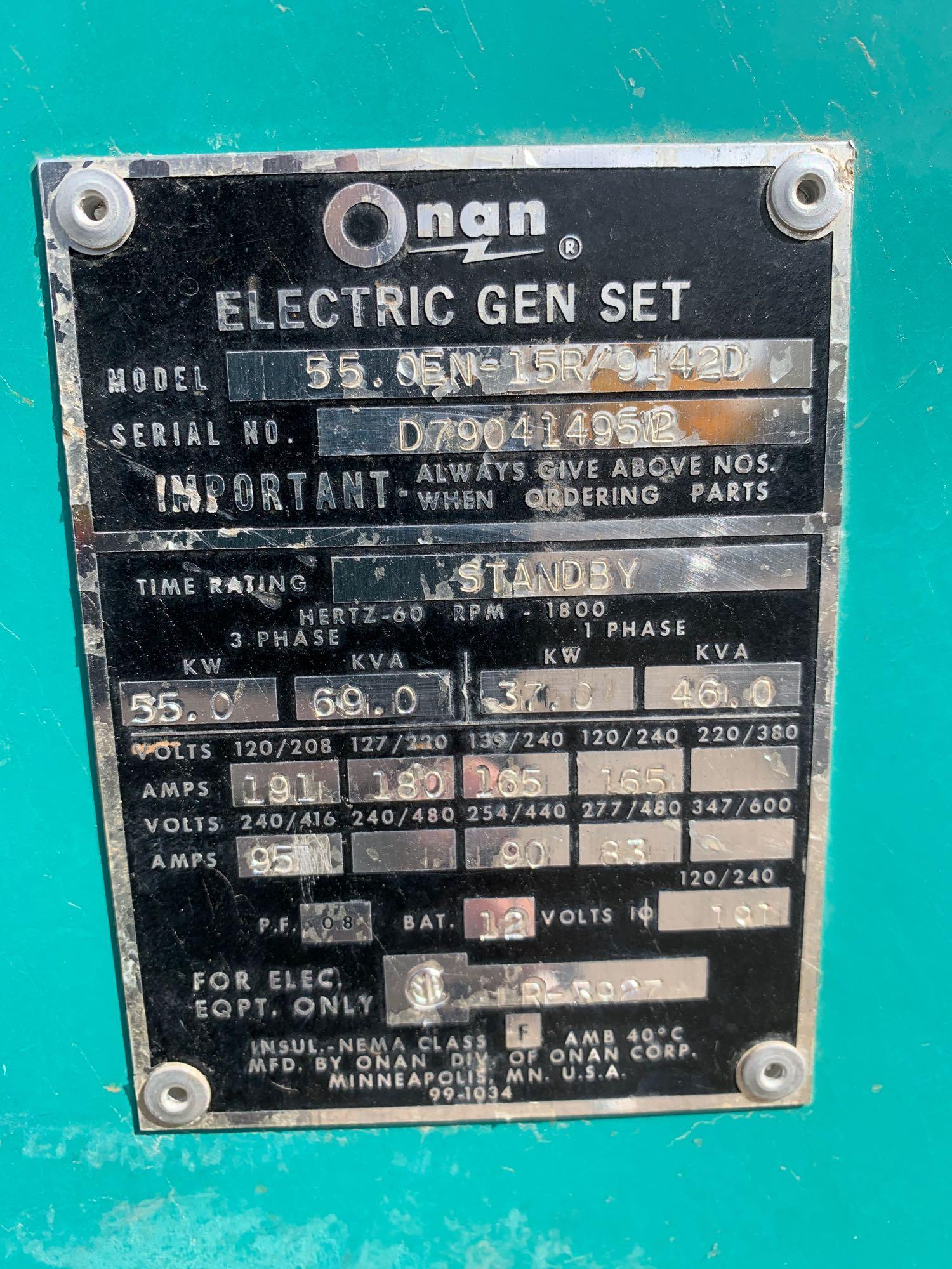 ONAN 55KW GENERATOR