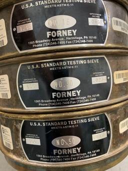 5 FORNEY 8 INCH SIEVES