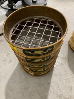 5 FORNEY 8 INCH SIEVES
