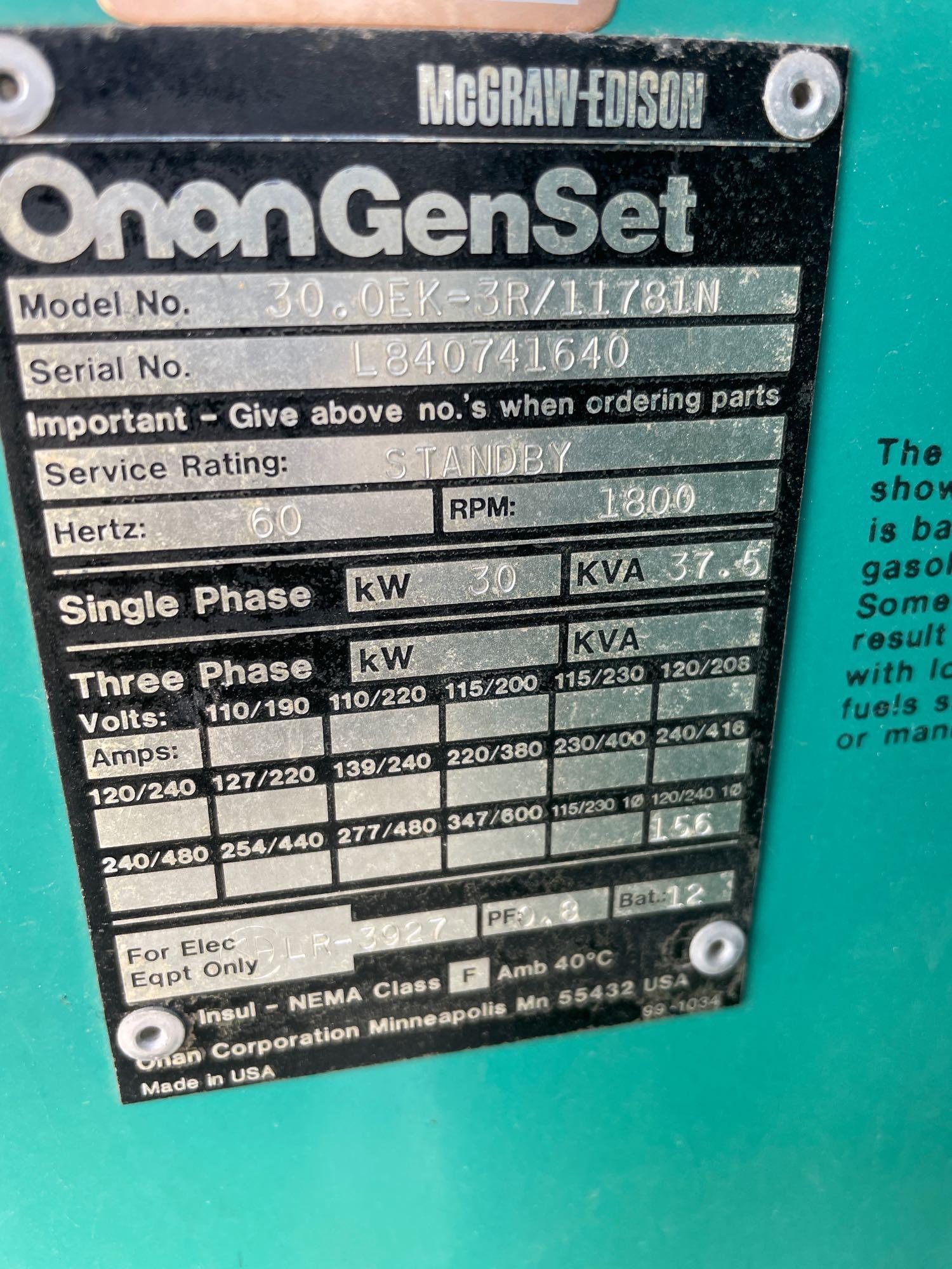 ONAN GEN SET