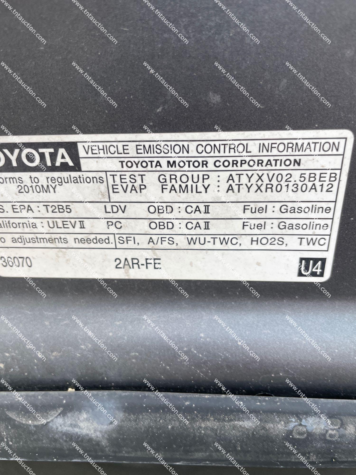 2010 TOYOTA CAMRY REBUILT