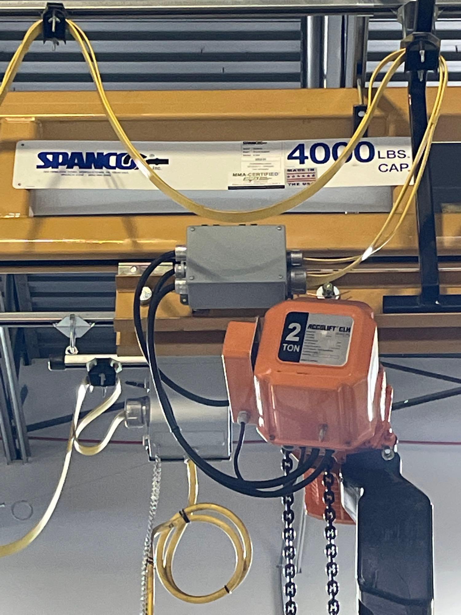 Spanco 2-Ton Overhead Bridge Crane System