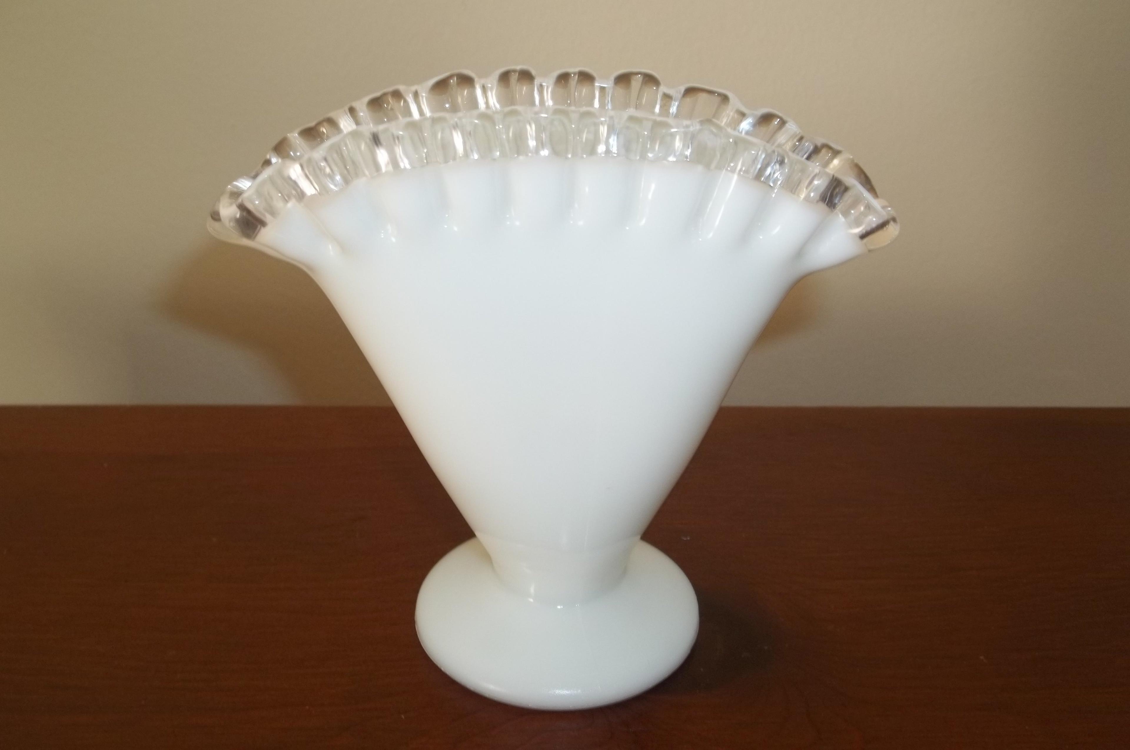 Small Fenton Milk Glass Vase