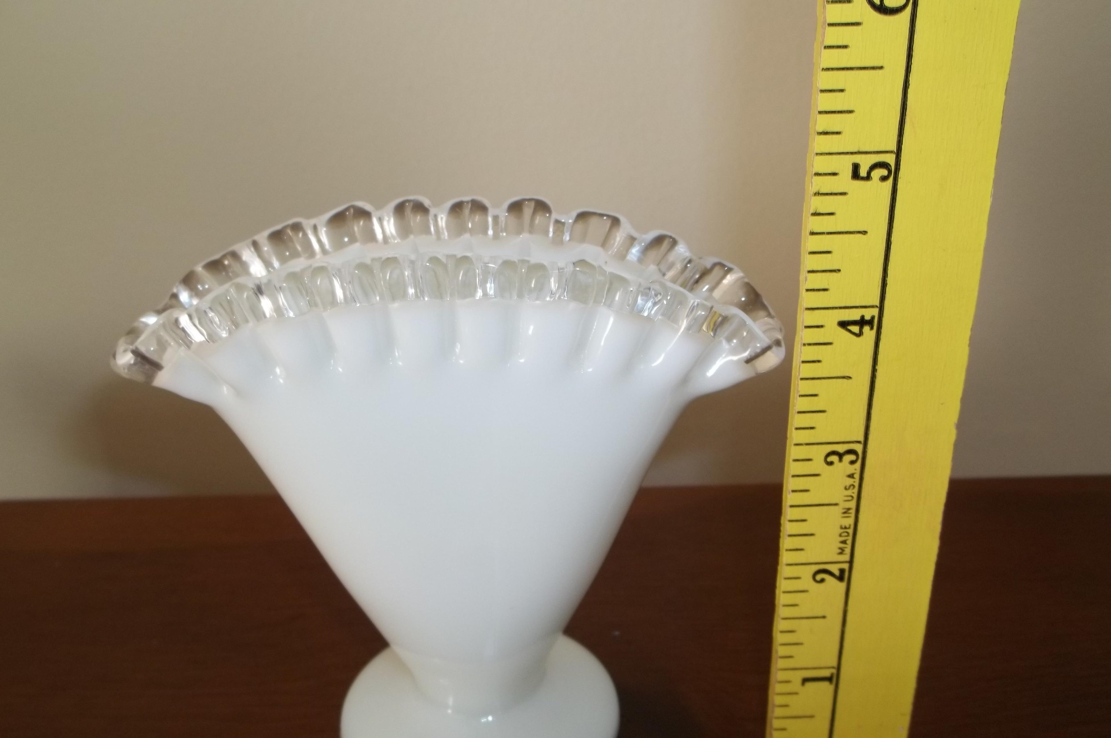 Small Fenton Milk Glass Vase