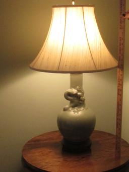 Oriental Green Dragon Lamp