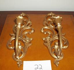 Vintage Syroco Wall Sconces