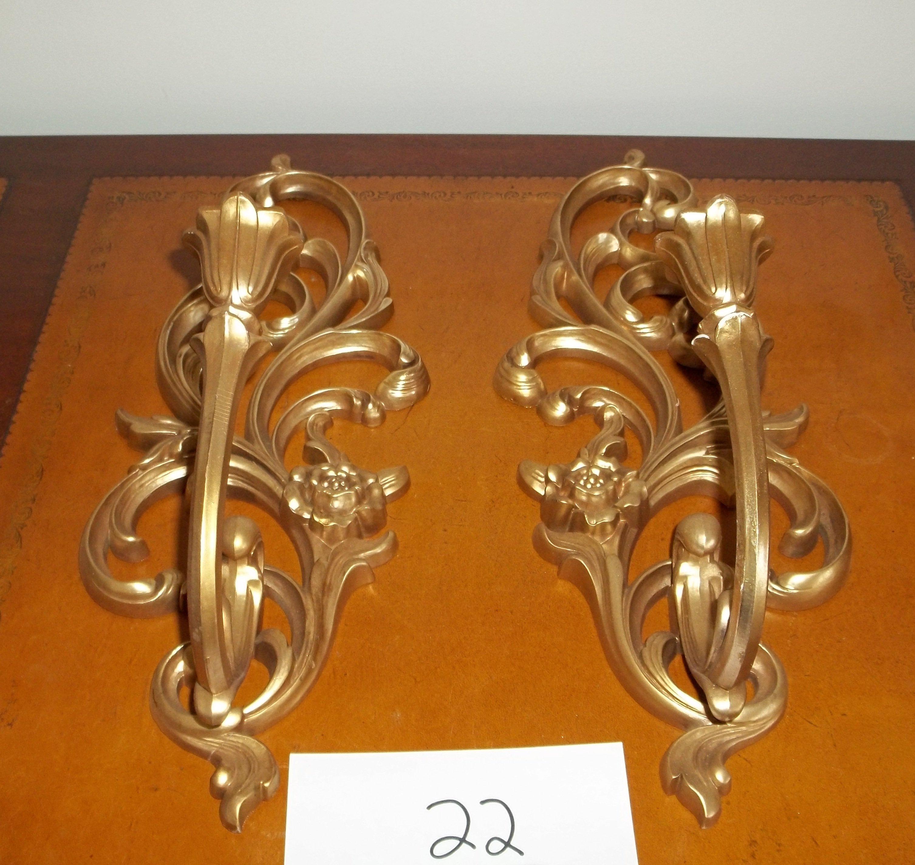 Vintage Syroco Wall Sconces