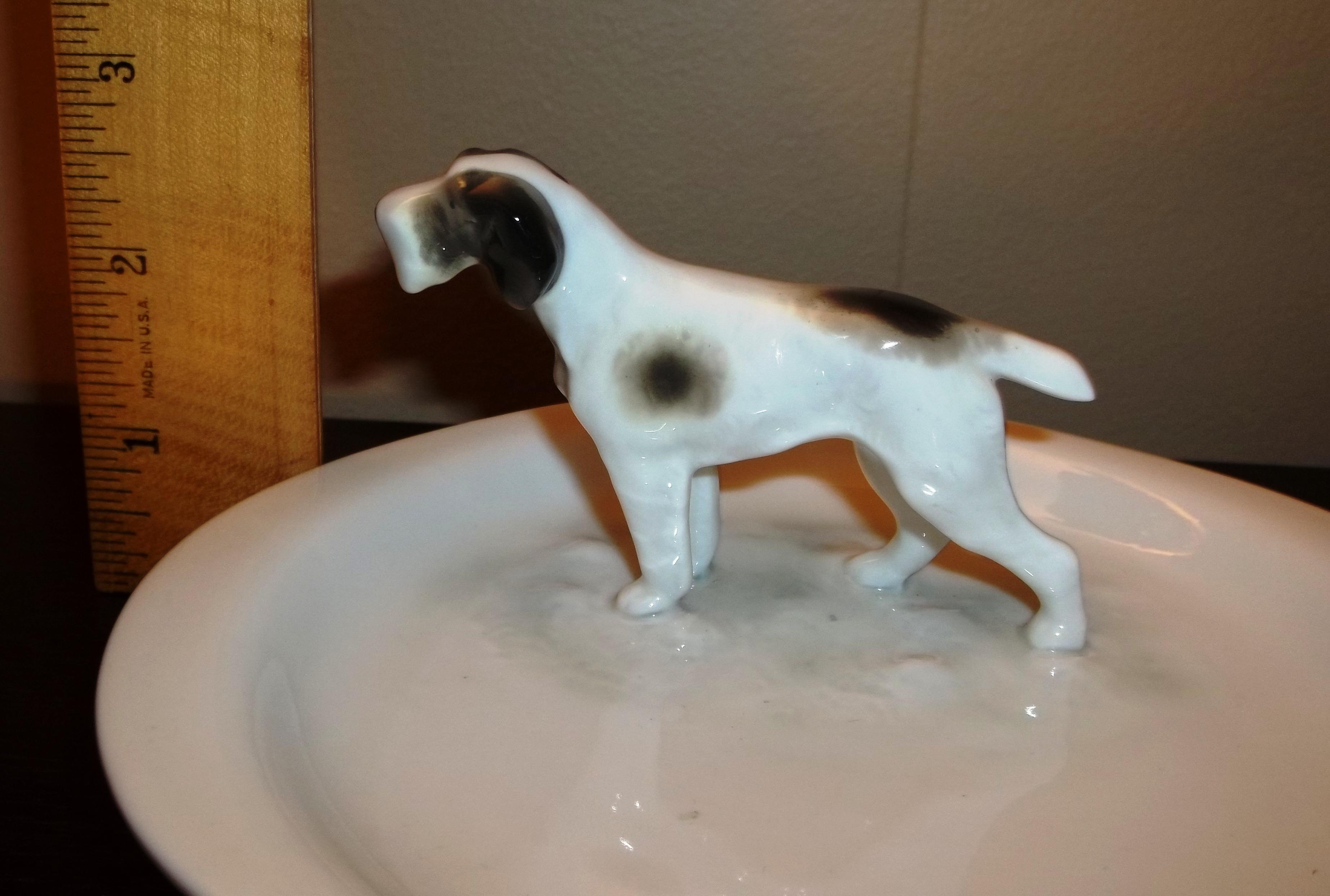 Metzler Ortloff Germany Trinket Dish With Dog