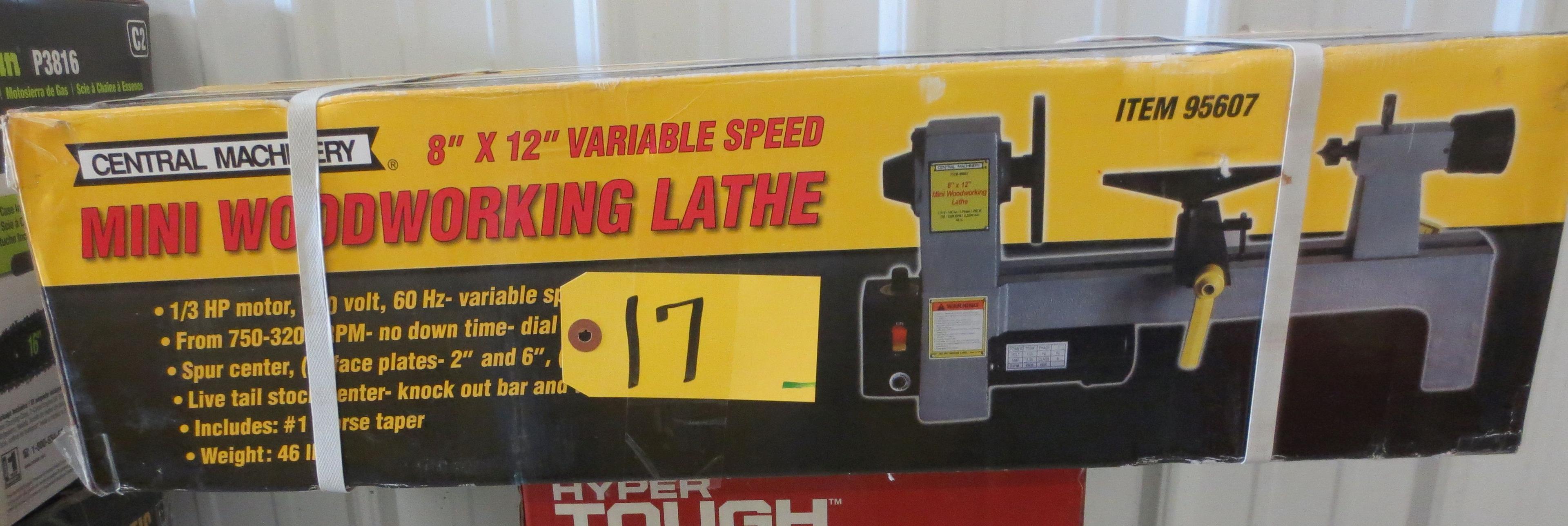 8" x 12" Variable Speed Mini Wood Working Lathe