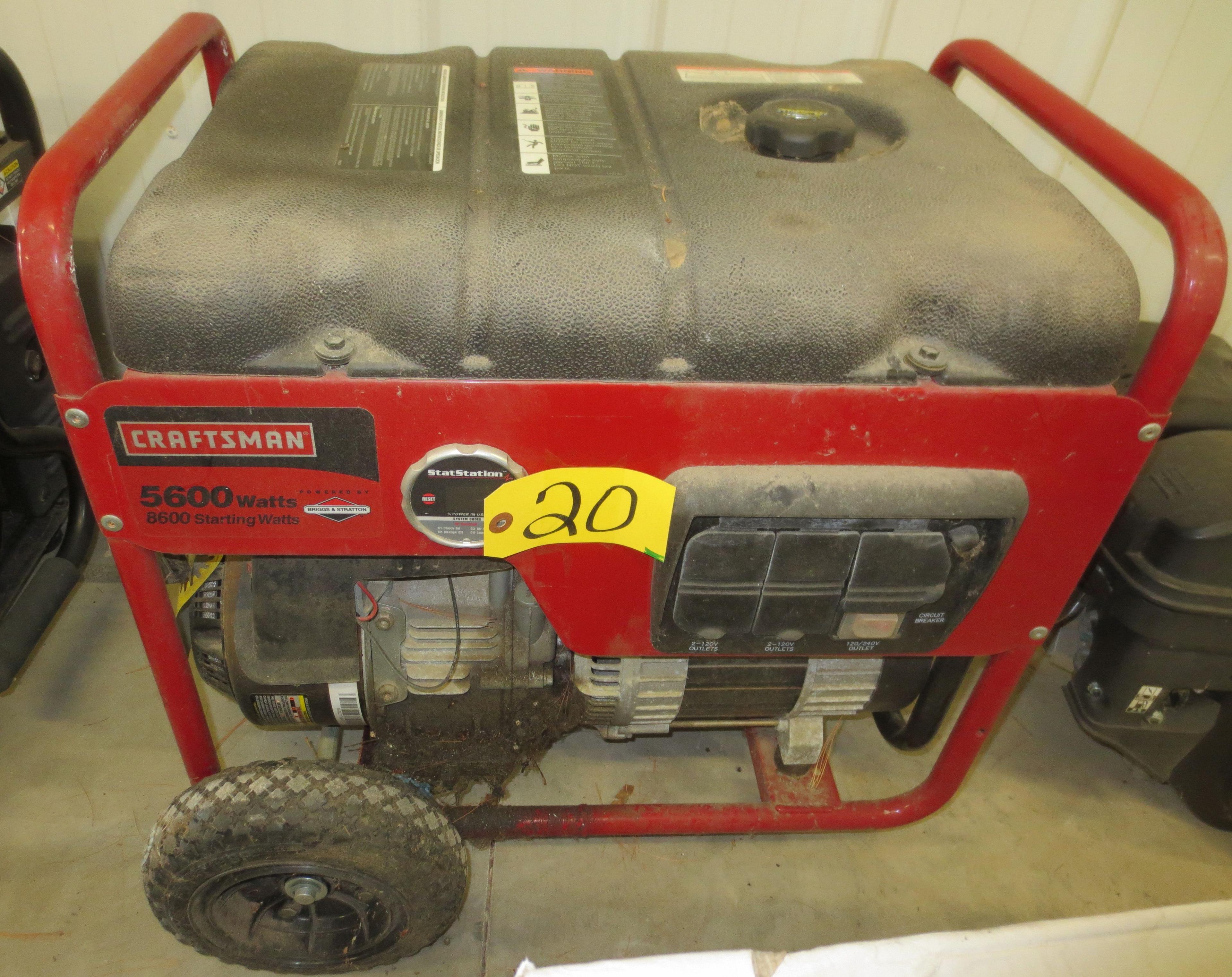 Craftsman 5600 Watt Generator (Possibly Used)