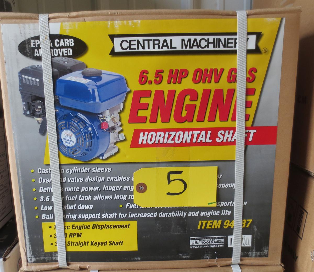 6.5 hp Horizontal Shaft Gas Engine