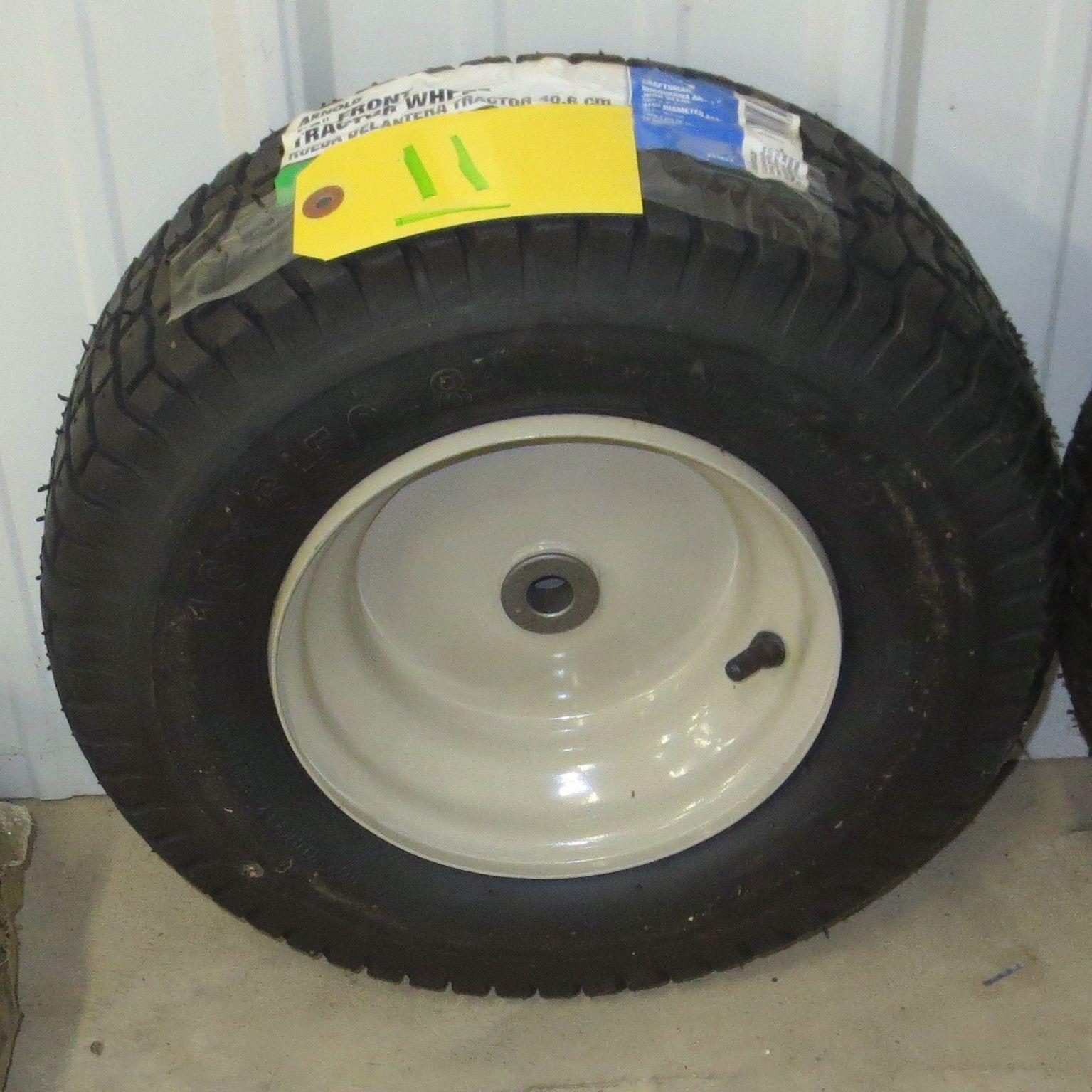 1 Tire and rim 16 inch front tractor tire 16 x 6.5