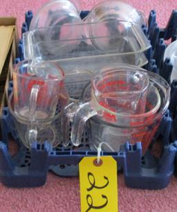 6 Glasses Measuring Cups, Glass Bakeware, Misc. Glass Dishes