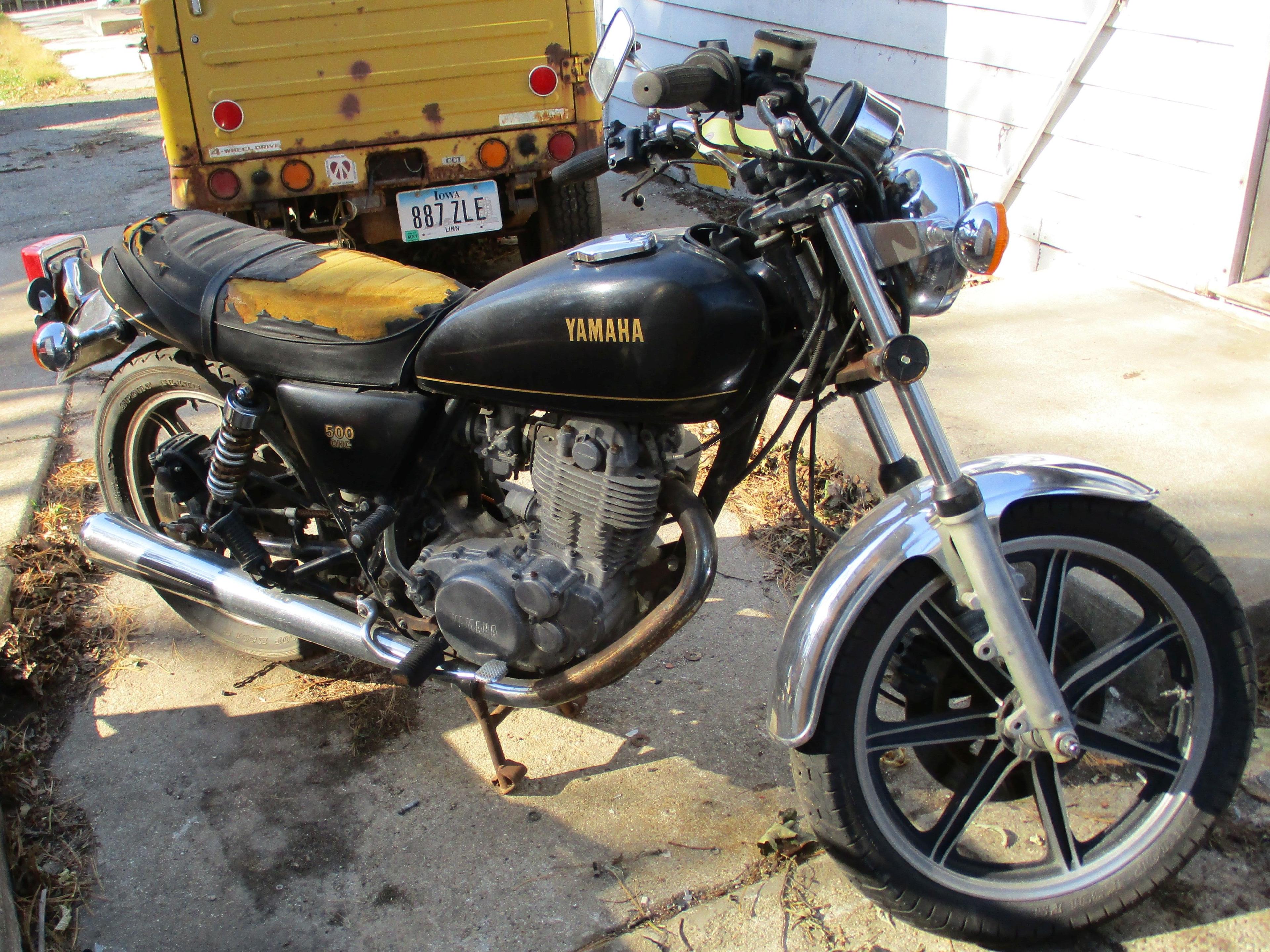 1978 Yamaha 500 OHC, ODO- 17185,Motor Free, No Key, Has Title