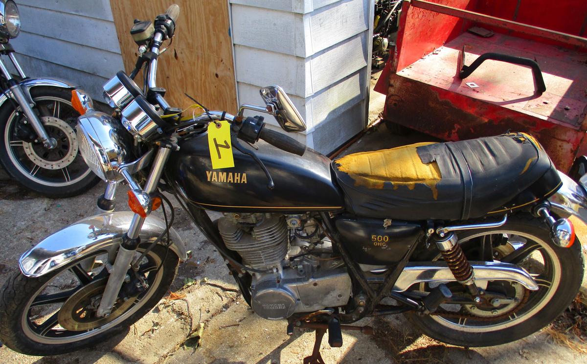 1978 Yamaha 500 OHC, ODO- 17185,Motor Free, No Key, Has Title