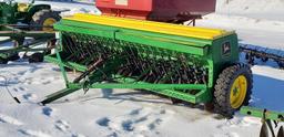 John Deere 8300 grain drill - double disc, press wheels, seeder