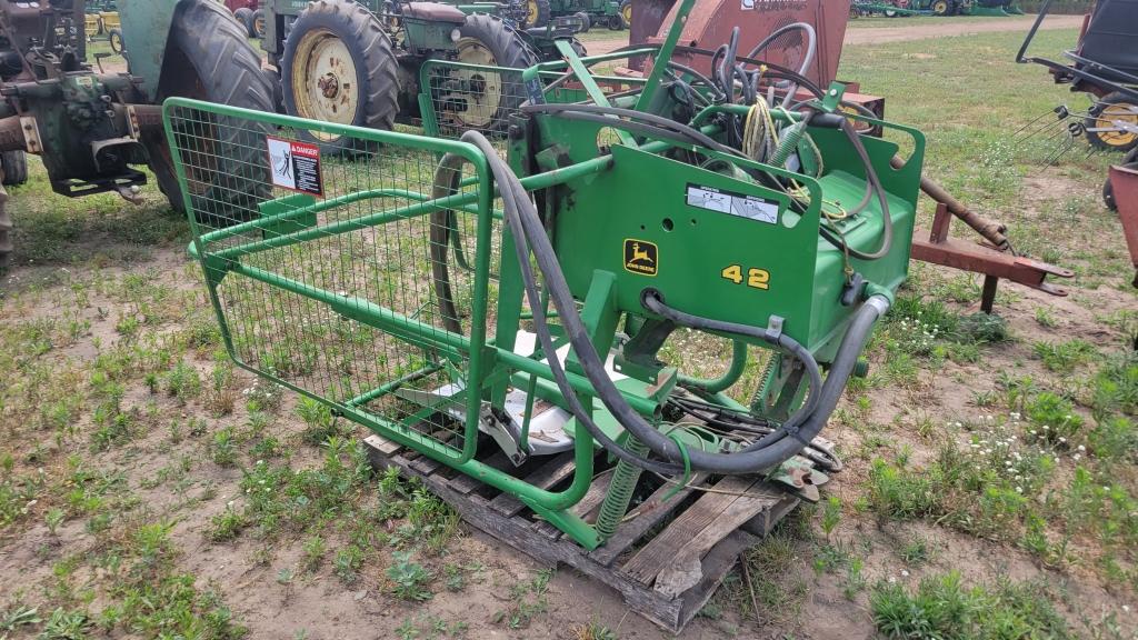 John Deere 42 bale ejector