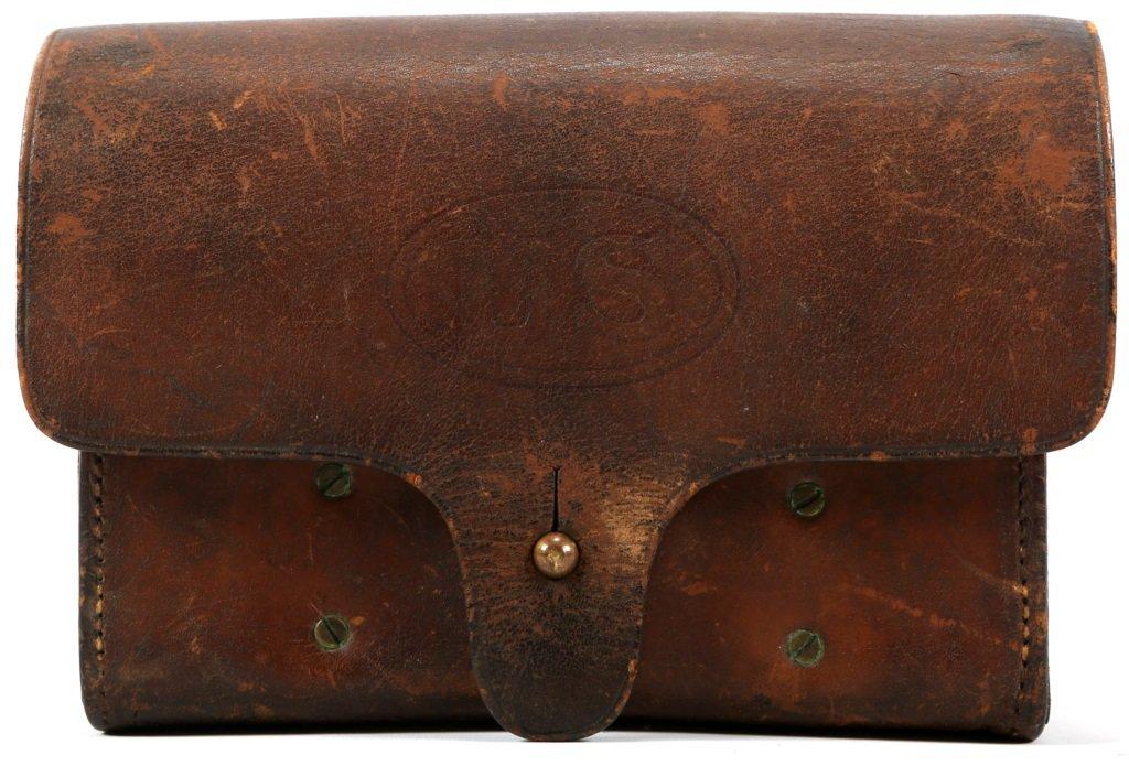 CIVIL WAR US LEATHER EMBOSSED CARTRIDGE CASE   |   Leather embossed with "1