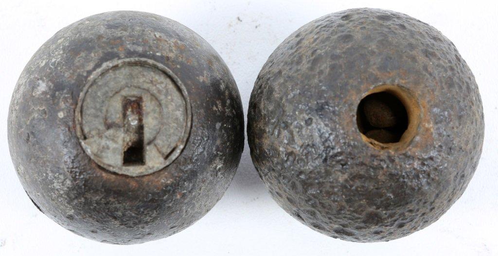 CIVIL WAR US CANNON BALL 6LB LOT OF 2   |   6lb cannon ball.         |   Co