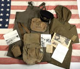 WWII D-DAY FLOWN FLAG LST 314 - OMAHA BEACH & LT. H.L. OAKES WWII D-DAY ARCHIVE