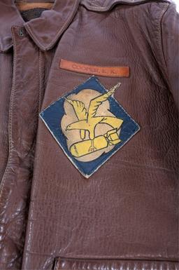 WWII 15th AIR FORCE 513th BOMB SQ A2 FLIGHT JACKET