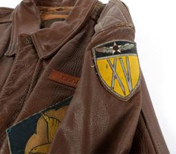 WWII 15th AIR FORCE 513th BOMB SQ A2 FLIGHT JACKET