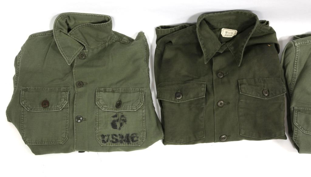 KOREAN WAR USMC OD GREEN UTILITY SHIRT & PANT LOT