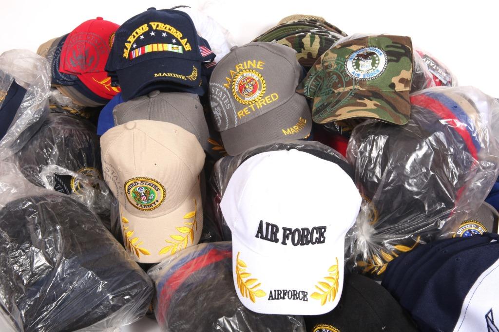 ARMY - NAVY SURPLUS VETERAN BALL CAP MIXED LOT