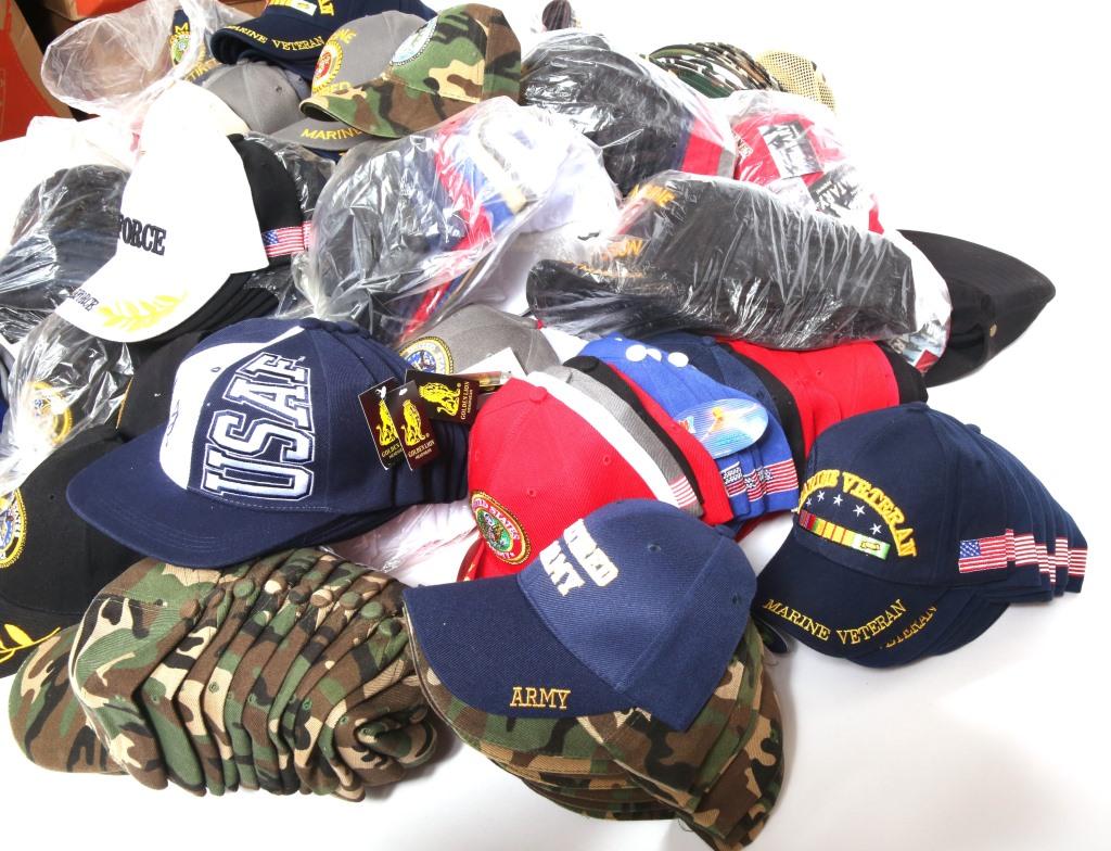 ARMY - NAVY SURPLUS VETERAN BALL CAP MIXED LOT