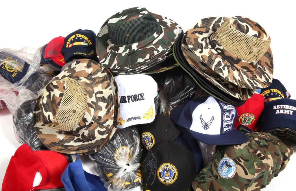 ARMY - NAVY SURPLUS VETERAN BALL CAP MIXED LOT