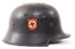 WWII GERMAN FIRE POLICE M34 HELMET LOT OF 2