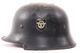 WWII GERMAN FIRE POLICE M34 HELMET LOT OF 2