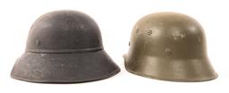 WWII GERMAN HELMET LOT OF 2