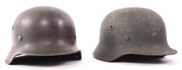 WWII GERMAN M40 HELMET SHELL LOT OF 2