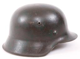 WWII GERMAN ARMY CAMOUFLAGED M42 HELMET