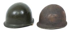 WWII US ARMY M1 COMBAT HELMET LOT OF 2