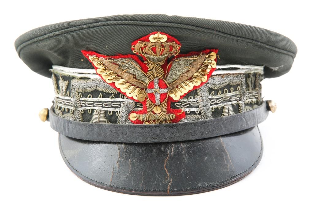 WWII ITALIAN ARMY DIVISION LEVEL GENERAL VISOR HAT