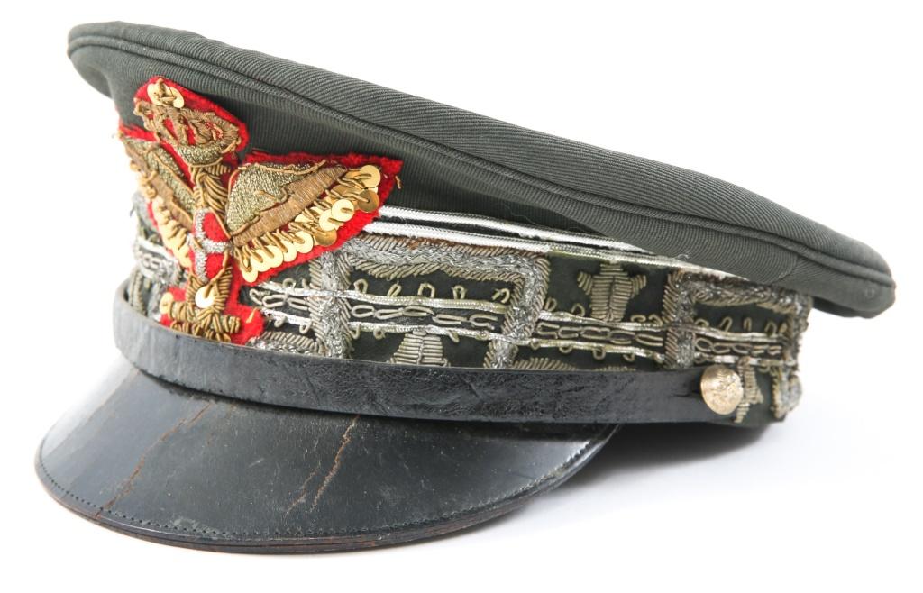 WWII ITALIAN ARMY DIVISION LEVEL GENERAL VISOR HAT