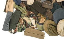 WWII - KOREA US ARMY OVERSEAS AND FIELD HAT LOT