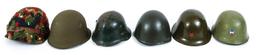 WORLD MILITARY COMBAT HELMET LOT OF 6