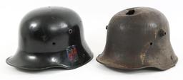 WWI GERMAN M16 HELMETS BATTLEFIELD DAMAGE LOT OF 2