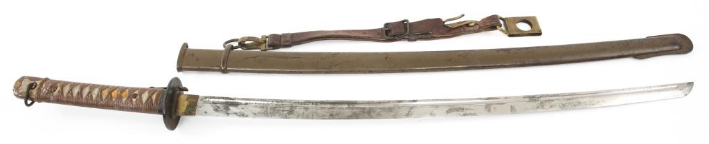WWII JAPANESE NCO TYPE 95 GUNTO SWORD WITH HANGER