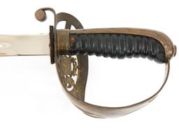 19th C. LATVIAN OFFICER SWORD WITH SCABBARD