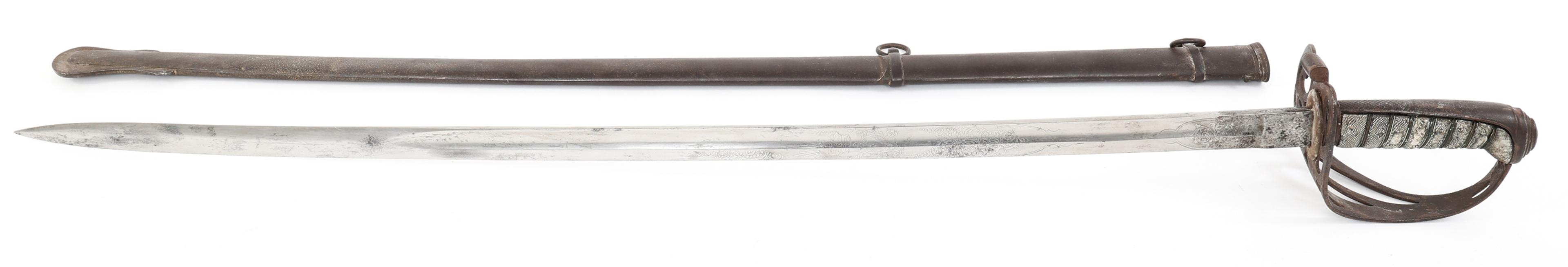 BRITISH RIFLE VOLUNTEERS M1827 ETCHED BLADE SWORD